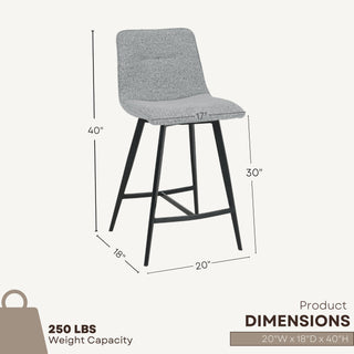 1006 Barstool (set of 2) - Grey