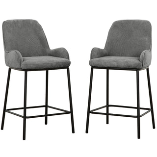 1017 Counter Chair (set of 2) - Grey