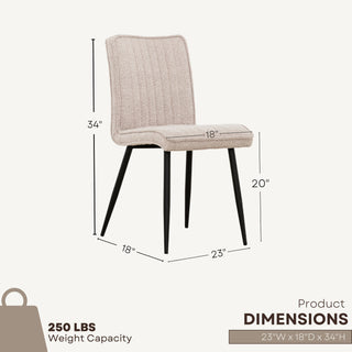 1018 Dining Chair (set of 2) - Latte