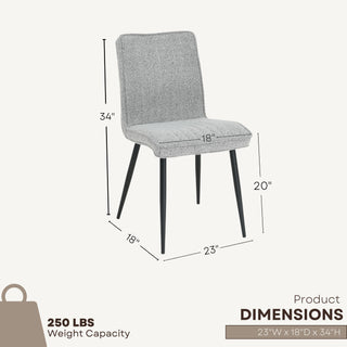 1018 Dining Chair (set of 2) - Grey