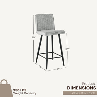 1019 Barstools  (set of 2) - Grey