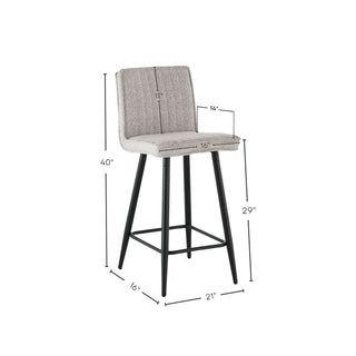 Tabourets de bar 1019 (lot de 2) - Latte