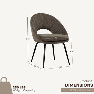 3319 Dining Chair (set of 2) - Charcoal