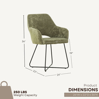3398 Dining Chair - Green