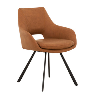 6304 Dining Chair - PU Cognac