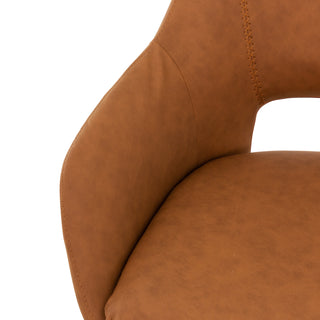 6304 Dining Chair - PU Cognac