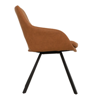 6304 Dining Chair - PU Cognac