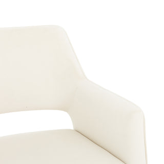 Chaise de salle à manger 9109 (lot de 2) - Peluche ivoire