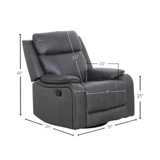 Brindle Swivel Glider Recliner - Charcoal