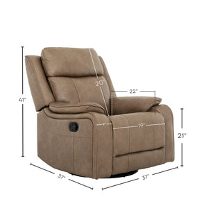 Brindle Swivel Glider Recliner - Taupe