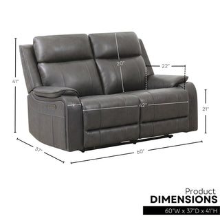 Causeuse inclinable motorisée Brindle - Anthracite