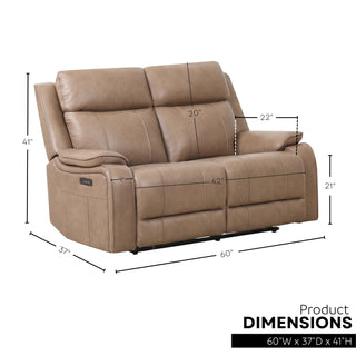 Causeuse inclinable électrique Brindle - Taupe