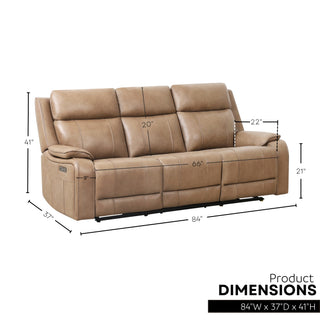 Brindle Power Reclining Sofa - Taupe