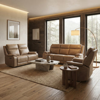 Brindle Power Motion Sofa - Taupe