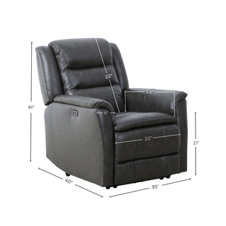 Carter Power Recliner - Granite