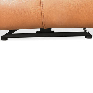 Cavron Leather Match Power Sofa- Cognac