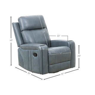 Cavron Swivel Glider Recliner - Blue