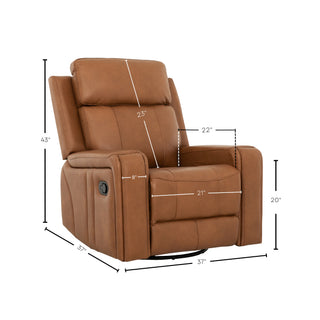 Cavron Swivel Glider Recliner - Cognac