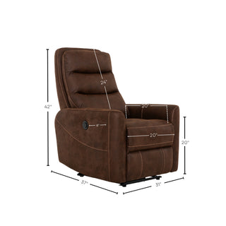 Cole Power Recliner - Dark Brown