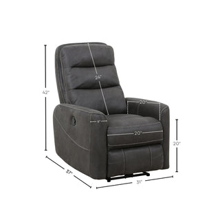 Cole Power Recliner - Dark Grey
