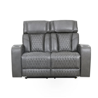 Colton Power Reclining Loveseat - Charcoal