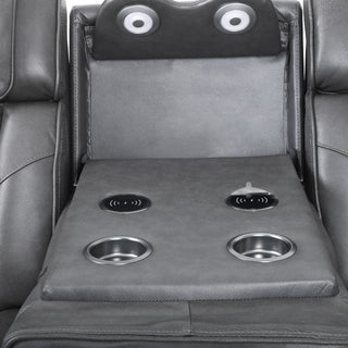 Colton Power Reclining Loveseat - Charcoal