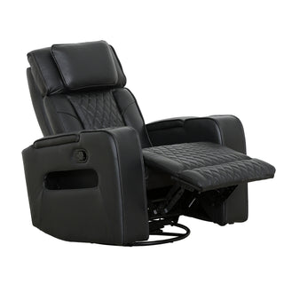Colton Swivel Glider Recliner - Black