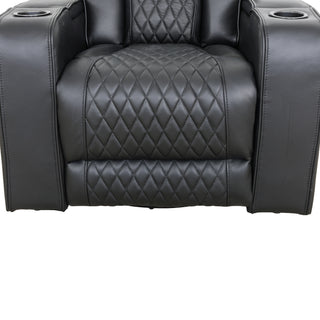 Colton Swivel Glider Recliner - Black
