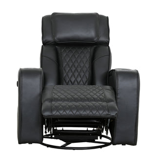 Colton Swivel Glider Recliner - Black