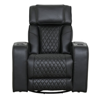 Colton Swivel Glider Recliner - Black