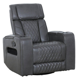 Colton Swivel Glider Recliner  - Charcoal