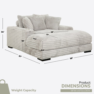 Cuddler Chaise - Grey