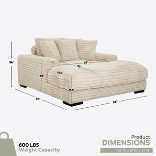 Cuddler Chaise - Taupe