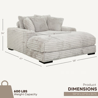 Cuddler Chaise - Grey