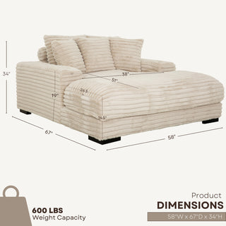Cuddler Chaise - Taupe