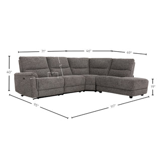 Dalton Right Facing Reclining Sectional