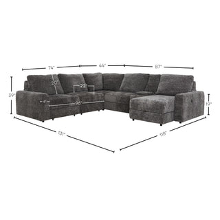 Infinity 6-Piece Power Slide Sectional