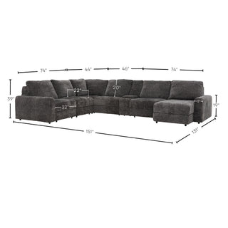 Infinity 7-Piece Power Slide Sectional