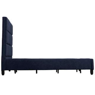 London Platform Bed - Blue