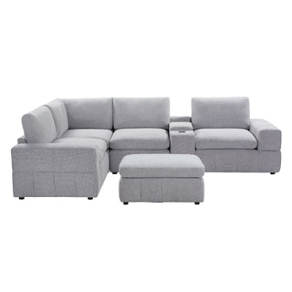 Momento 6-Piece Modular Sofa with Console and Ottoman