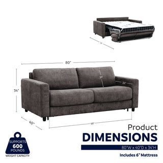 Stearns & Foster® Atillio Sofa Bed - Espresso