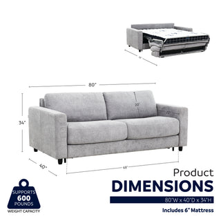 Stearns & Foster® Atillio Sofa Bed - Grey