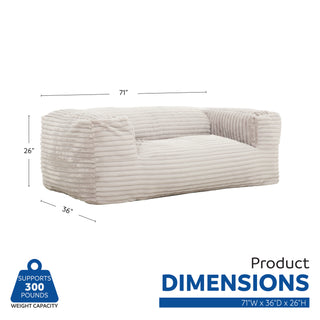 Sealy® Redd Bean Bag Sofa - Taupe