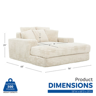 Sealy® Snug Chaise Foam Lounger