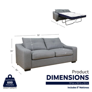 Stearns & Foster® Barrett Sofa Bed - Grey